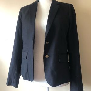 J. Crew Black Schoolboy Blazer Bronze Buttons